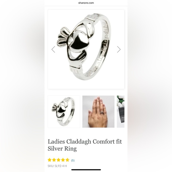 ShanOre Sterling Silver Claddagh Ring - Picture 5 of 5